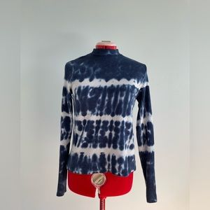 Tie dye mock neck